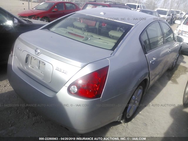 1N4BA41E36C858793 - 2006 NISSAN MAXIMA SE/SL SILVER photo 4