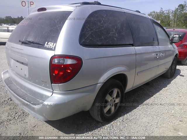 2D4GP44L65R104482 - 2005 DODGE GRAND CARAVAN SXT SILVER photo 4