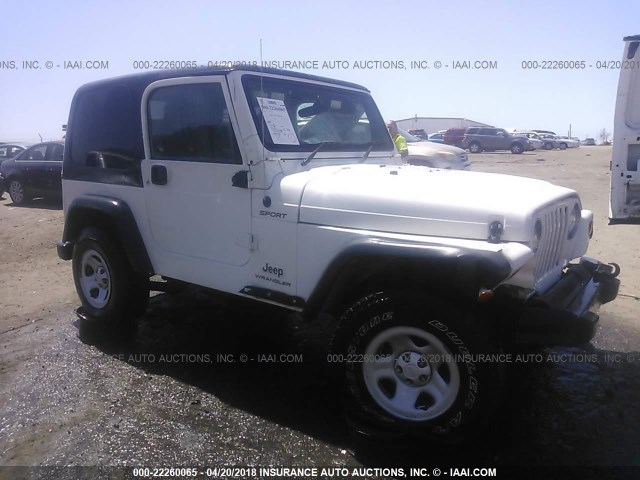 1J4F449S76P741329 - 2006 JEEP WRANGLER / TJ SPORT WHITE photo 1