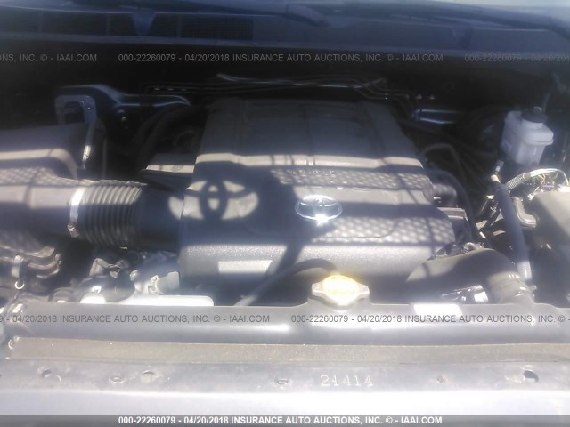 5TFRY5F11DX146000 - 2013 TOYOTA TUNDRA DOUBLE CAB SR5 GRAY photo 10