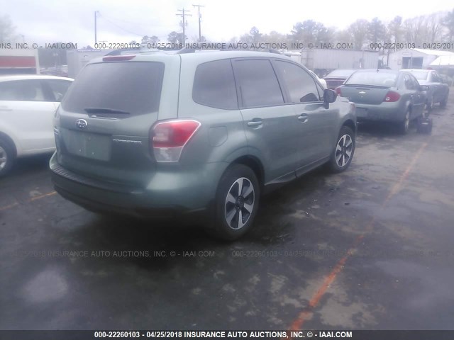 JF2SJABC4JH441024 - 2018 SUBARU FORESTER 2.5I GREEN photo 4