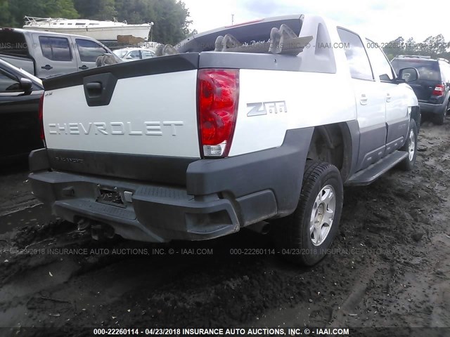 3GNEC13T43G202713 - 2003 CHEVROLET AVALANCHE C1500 WHITE photo 4