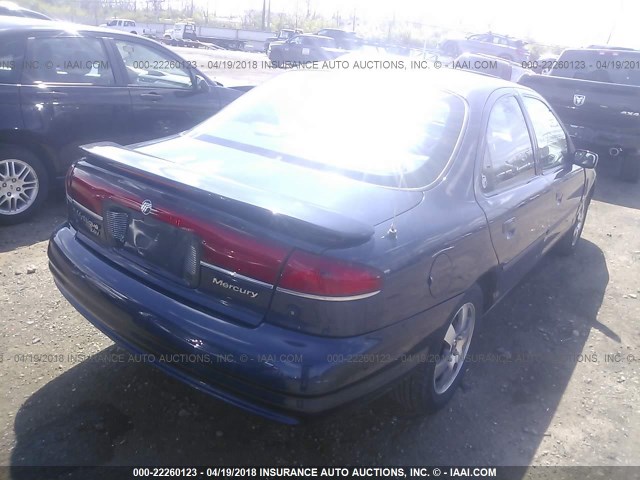 1MEFM66LXYK600395 - 2000 MERCURY MYSTIQUE LS BLUE photo 4