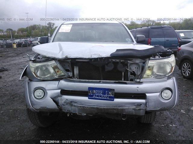 5TEJU62N58Z524941 - 2008 TOYOTA TACOMA DOUBLE CAB PRERUNNER SILVER photo 6