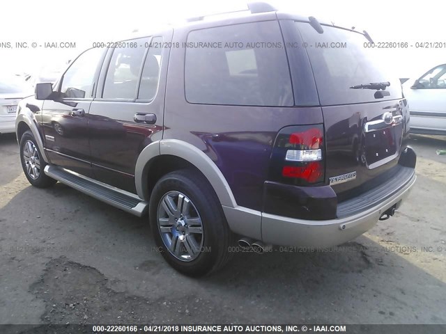 1FMEU64E86ZA21388 - 2006 FORD EXPLORER EDDIE BAUER BURGUNDY photo 3