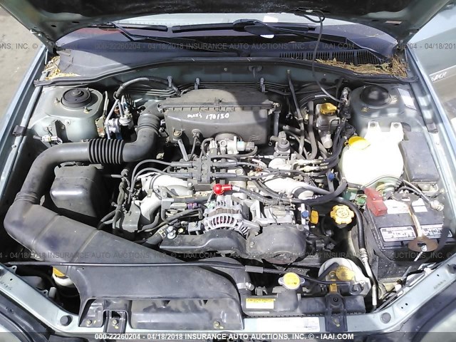 4S3BH675X47631051 - 2004 SUBARU LEGACY OUTBACK AWP 绿色 照片 10