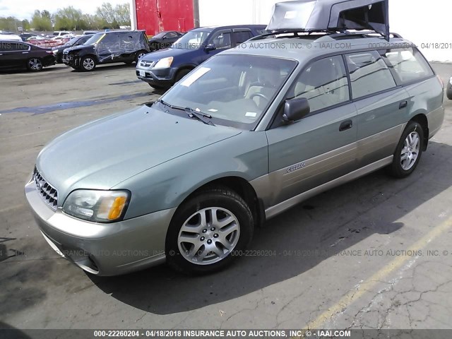 4S3BH675X47631051 - 2004 SUBARU LEGACY OUTBACK AWP 绿色 照片 2