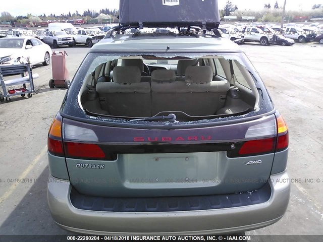 4S3BH675X47631051 - 2004 SUBARU LEGACY OUTBACK AWP 绿色 照片 6
