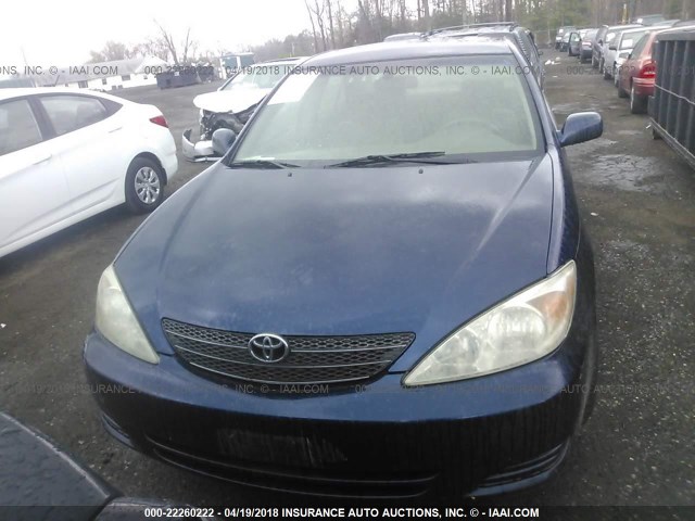 4T1BE30K92U569594 - 2002 TOYOTA CAMRY LE/XLE/SE BLUE photo 6