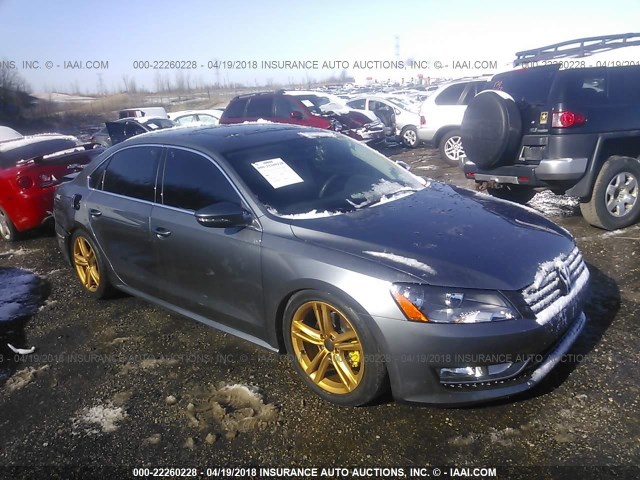 1VWBM7A35CC091765 - 2012 VOLKSWAGEN PASSAT SE GRAY photo 1