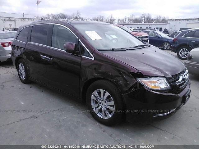 5FNRL5H34GB108434 - 2016 HONDA ODYSSEY SE MAROON photo 1