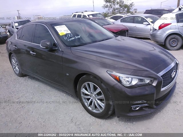 JN1BV7AP5EM688532 - 2014 INFINITI Q50 PREMIUM/SPORT BROWN photo 1