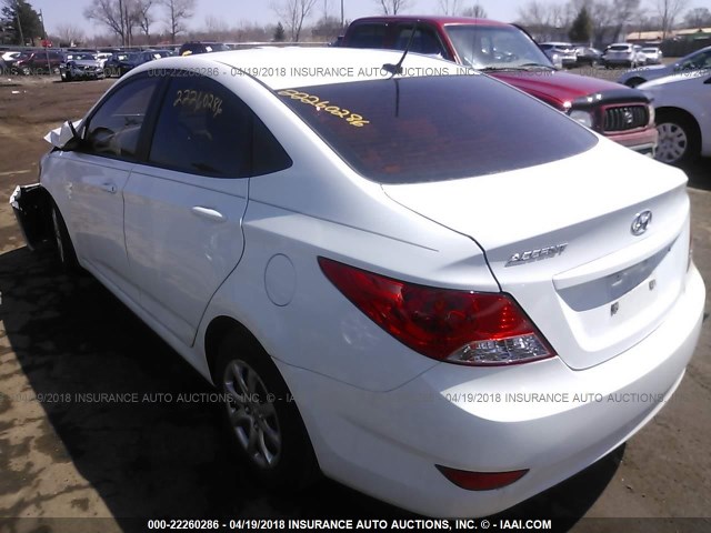 KMHCT4AE8DU294344 - 2013 HYUNDAI ACCENT GLS/GS WHITE photo 3