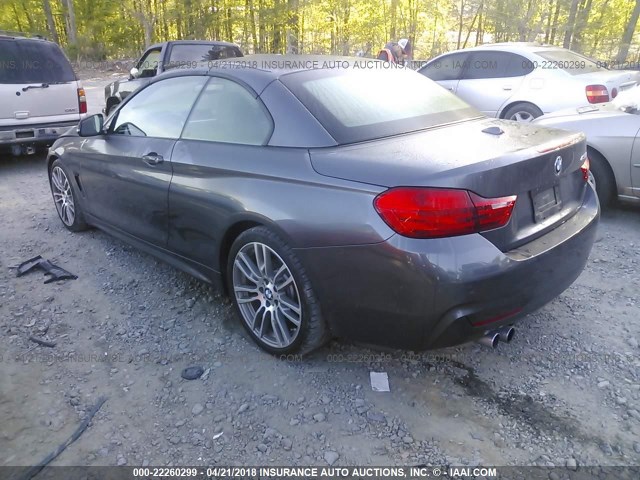 WBA4U7C5XH5D42818 - 2017 BMW 430I GRAY photo 3