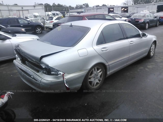 WDBNG75J53A329849 - 2003 MERCEDES-BENZ S 500 GRAY photo 4