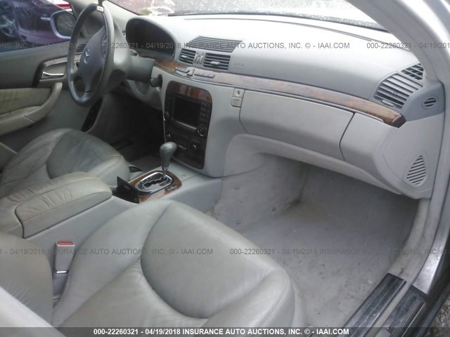 WDBNG75J53A329849 - 2003 MERCEDES-BENZ S 500 GRAY photo 5