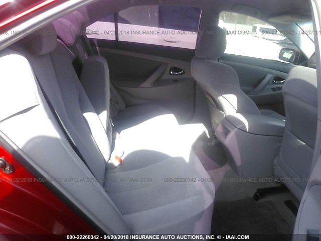 4T4BF3EKXBR215384 - 2011 TOYOTA CAMRY SE/LE/XLE RED photo 8