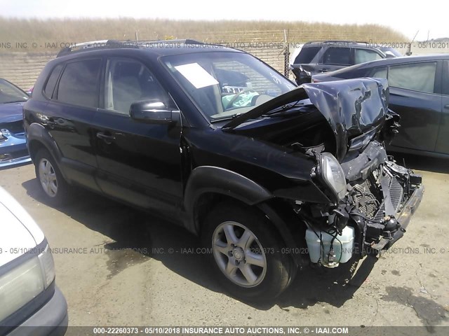 KM8JN12D95U068384 - 2005 HYUNDAI TUCSON GLS/LX BLACK photo 1