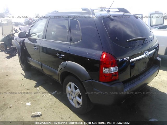 KM8JN12D95U068384 - 2005 HYUNDAI TUCSON GLS/LX BLACK photo 3