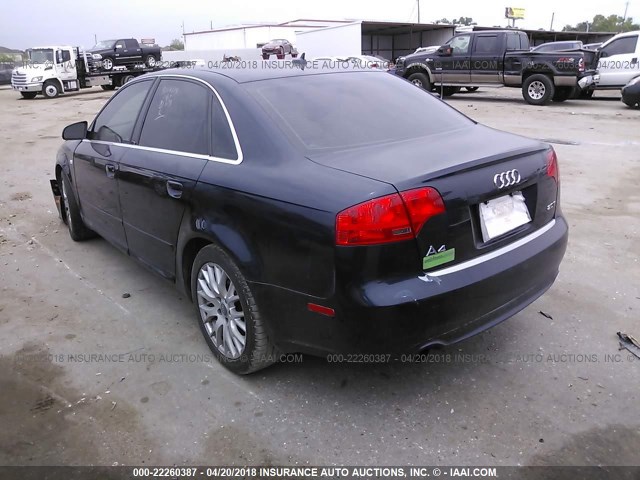 WAUAF78E98A155807 - 2008 AUDI A4 2.0T BLACK photo 3