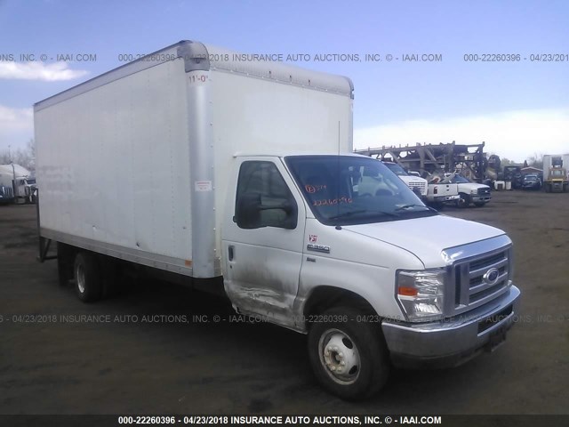 1FDWE3FL4EDA66450 - 2014 FORD ECONOLINE E350 SUPER DUTY CTWAY VAN WHITE photo 1