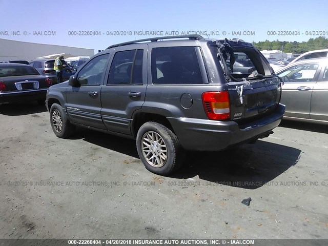 1J4GX58S63C564469 - 2003 JEEP GRAND CHEROKEE LIMITED GRAY photo 3