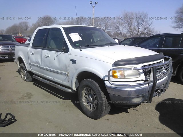 1FTRW08L51KD87560 - 2001 FORD F150 SUPERCREW WHITE photo 1