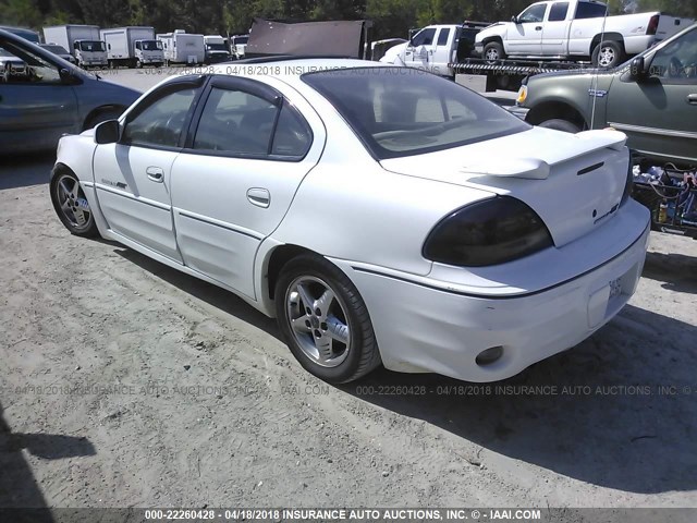 1G2NW52E2YM751605 - 2000 PONTIAC GRAND AM GT WHITE photo 3