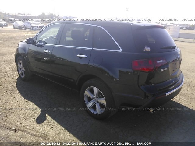 2HNYD2H21CH533669 - 2012 ACURA MDX BLACK photo 3