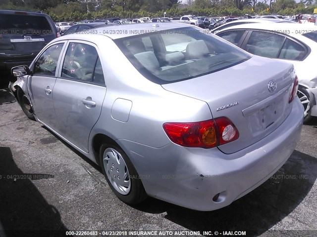 2T1BU4EE4AC501733 - 2010 TOYOTA COROLLA S/LE/XLE SILVER photo 3