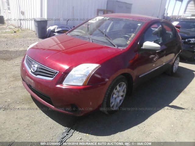 3N1AB6AP8BL639278 - 2011 NISSAN SENTRA 2.0/2.0S/SR/2.0SL RED photo 2