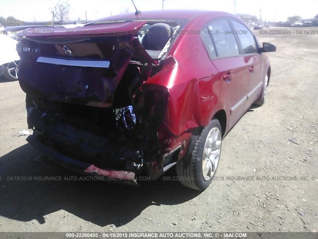 3N1AB6AP8BL639278 - 2011 NISSAN SENTRA 2.0/2.0S/SR/2.0SL RED photo 6