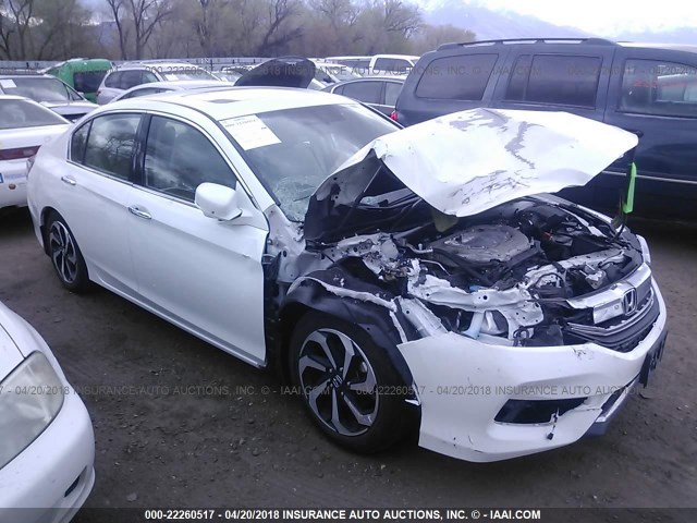 1HGCR3F80HA006020 - 2017 HONDA ACCORD EXL WHITE photo 1