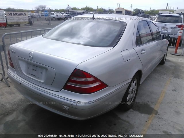 WDBNG70J32A299126 - 2002 MERCEDES-BENZ S 430 SILVER photo 4