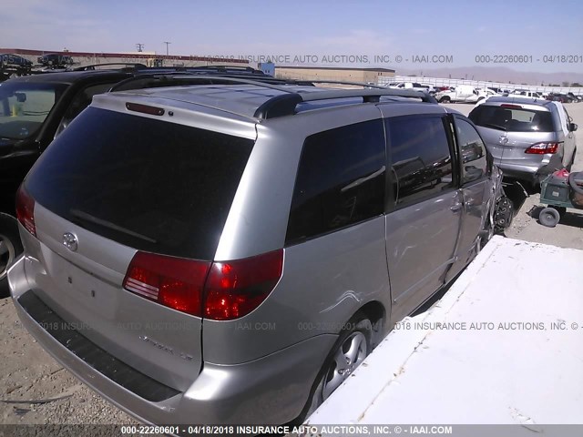 5TDZA23C64S154608 - 2004 TOYOTA SIENNA CE/LE SILVER photo 4