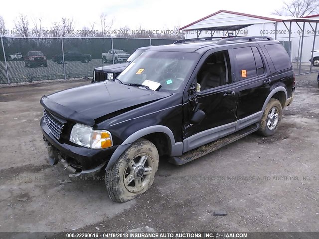 1FMZU73E72ZA06240 - 2002 FORD EXPLORER XLT BLACK photo 2