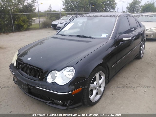 WDBRF52H56F745627 - 2006 MERCEDES-BENZ C GENERATION 2006 230 BLACK photo 2