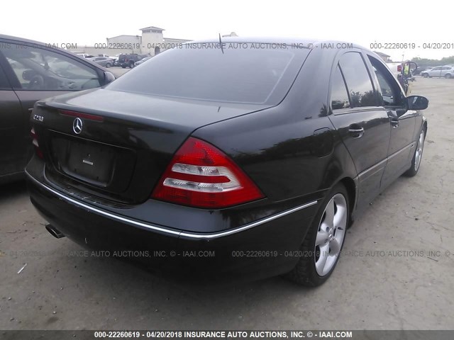 WDBRF52H56F745627 - 2006 MERCEDES-BENZ C GENERATION 2006 230 BLACK photo 4