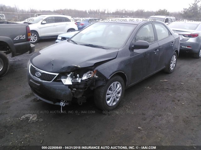 KNAFT4A20C5624670 - 2012 KIA FORTE LX BLACK photo 2