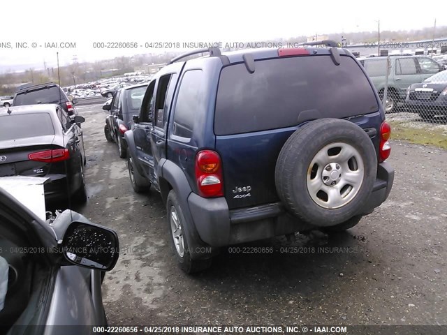 1J4GL48K94W213769 - 2004 JEEP LIBERTY SPORT BLUE photo 3