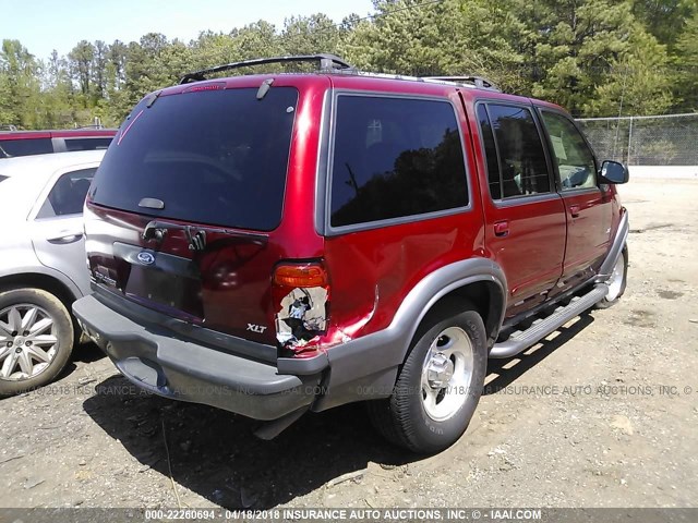 1FMZU63E4YZC00386 - 2000 FORD EXPLORER XLT BURGUNDY photo 4