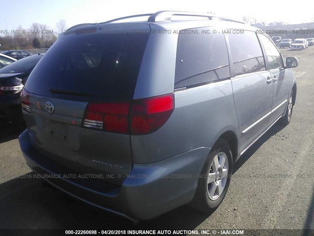 5TDZA22C74S122400 - 2004 TOYOTA SIENNA XLE/XLE LIMITED BLUE photo 4