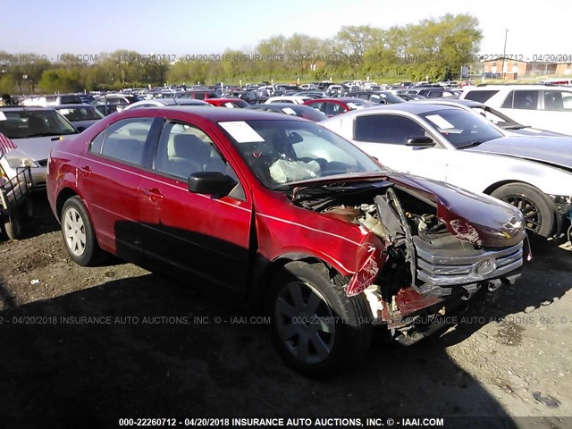3FAHP06Z88R166613 - 2008 FORD FUSION S RED photo 1