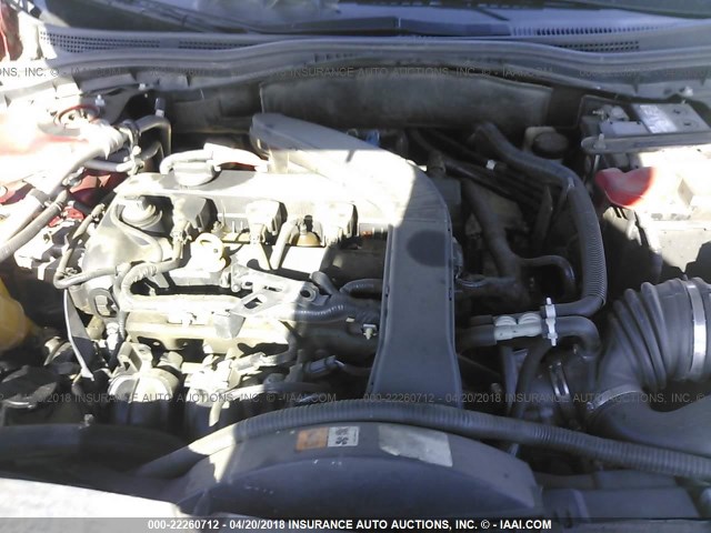 3FAHP06Z88R166613 - 2008 FORD FUSION S RED photo 10