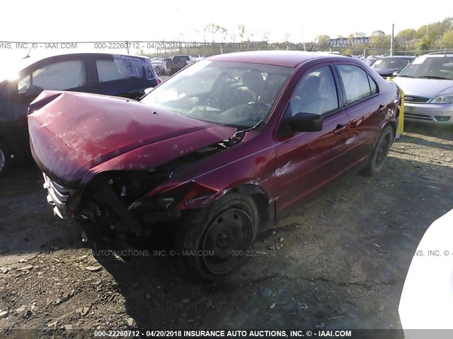 3FAHP06Z88R166613 - 2008 FORD FUSION S RED photo 2