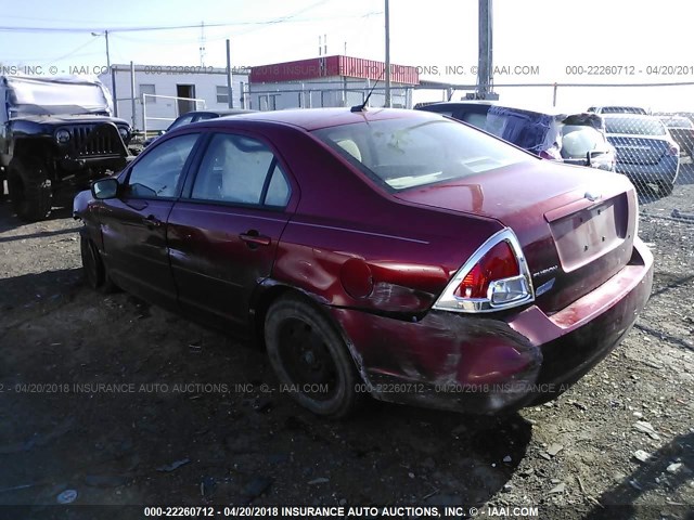3FAHP06Z88R166613 - 2008 FORD FUSION S RED photo 3