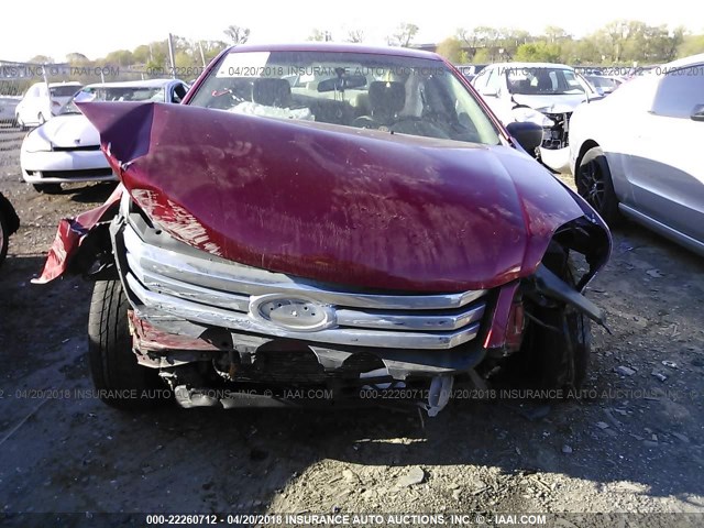 3FAHP06Z88R166613 - 2008 FORD FUSION S RED photo 6
