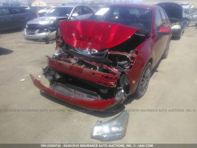 1FAHP3GN6AW119208 - 2010 FORD FOCUS SES RED photo 6