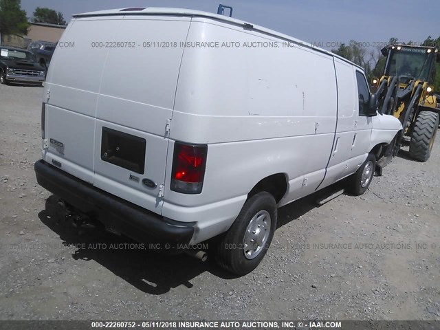 1FTNE2EW3EDA03930 - 2014 FORD ECONOLINE E250 VAN WHITE photo 4