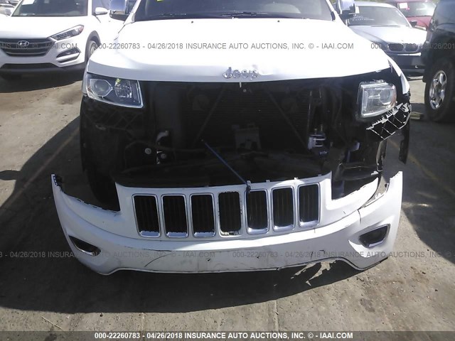 1C4RJFBG9EC340187 - 2014 JEEP GRAND CHEROKEE LIMITED WHITE photo 6